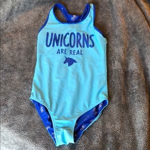 Reversible one-piece Justice swimming suit